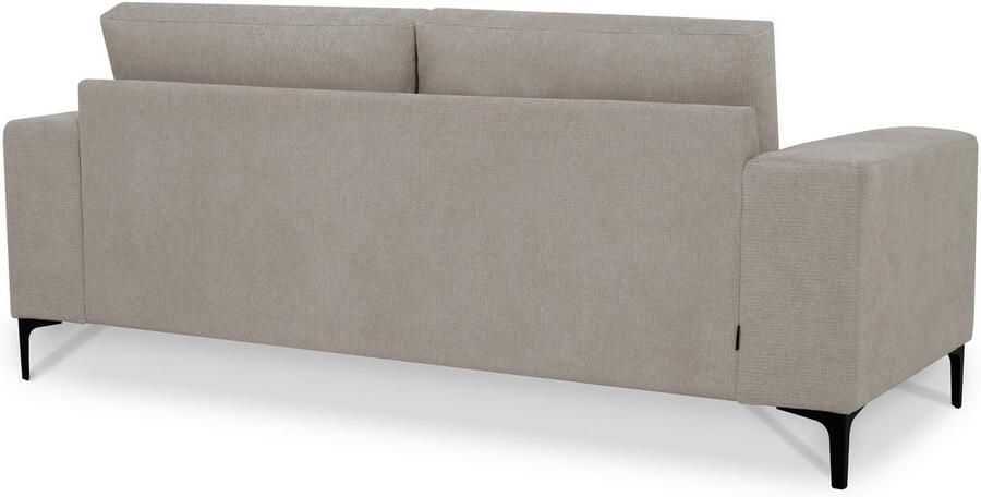 Places of Style 2-zitsbank Xander Breedte 164 cm weefstof softtouch chenille zwarte metalen poten - Foto 4