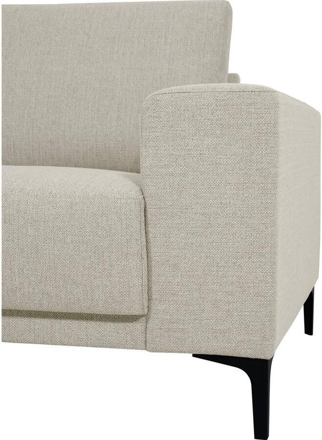 Places of Style 2-zitsbank Xander Breedte 164 cm weefstof softtouch chenille zwarte metalen poten - Foto 2