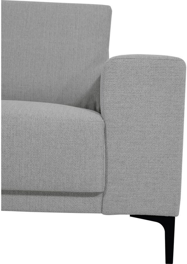 Places of Style 2-zitsbank Xander Breedte 164 cm weefstof softtouch chenille zwarte metalen poten - Foto 2