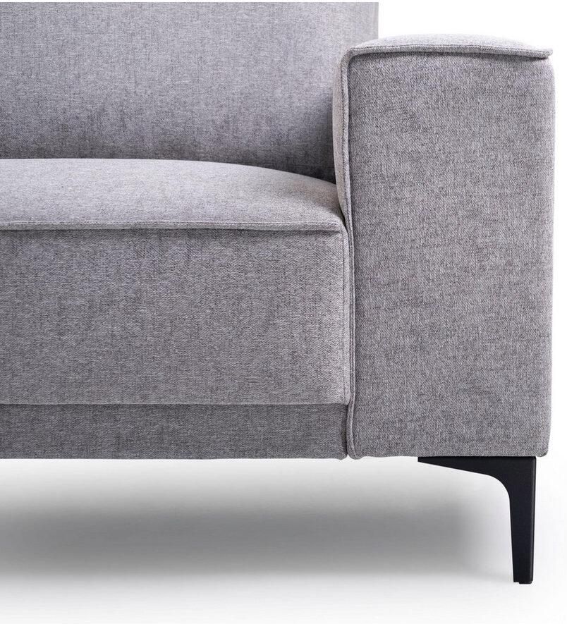 Places of Style 3-zitsbank 3-zits bank Oland structuur platweefsel luxe microvezel bouclé