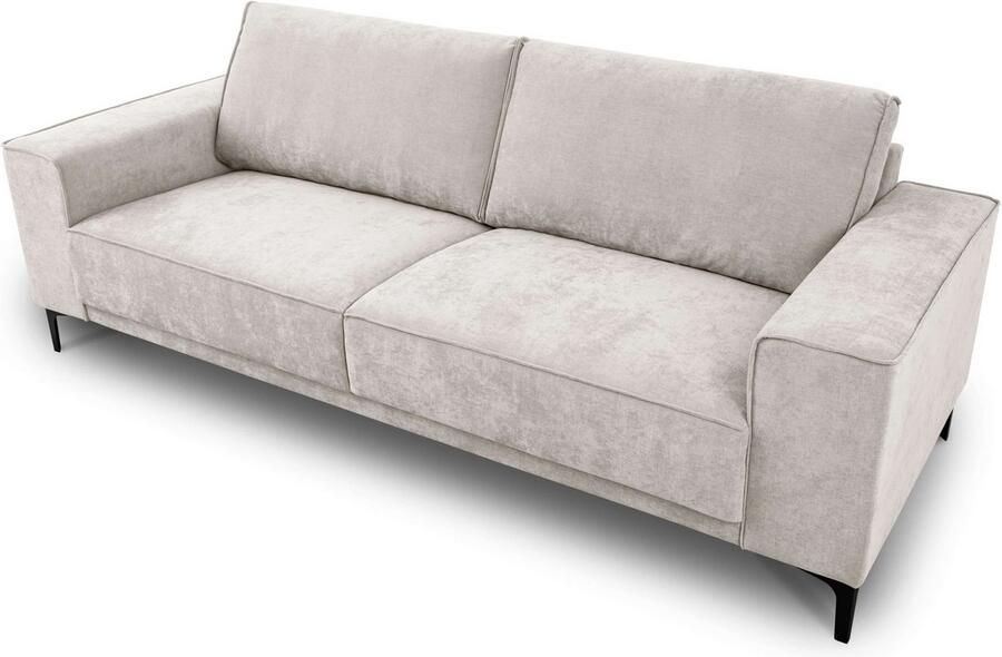 Places of Style 3-zitsbank 3-zits bank Oland structuur platweefsel luxe microvezel bouclé - Foto 4