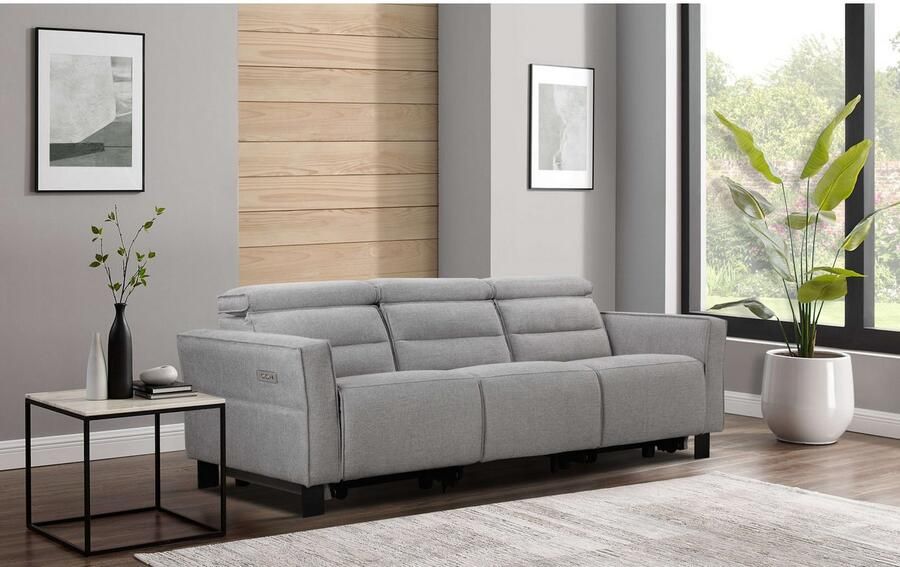 Places of Style 3-zitsbank Carpari 224 cm handmatige of elektrische relaxfunctie in 2 zitplaatsen - Foto 4