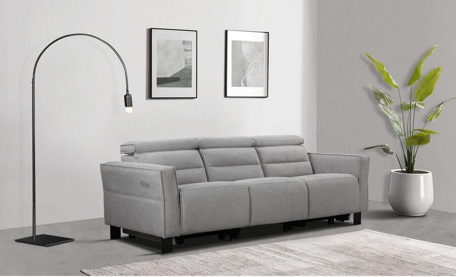 Places of Style 3-zitsbank Carpari 224 cm handmatige of elektrische relaxfunctie in 2 zitplaatsen - Foto 5