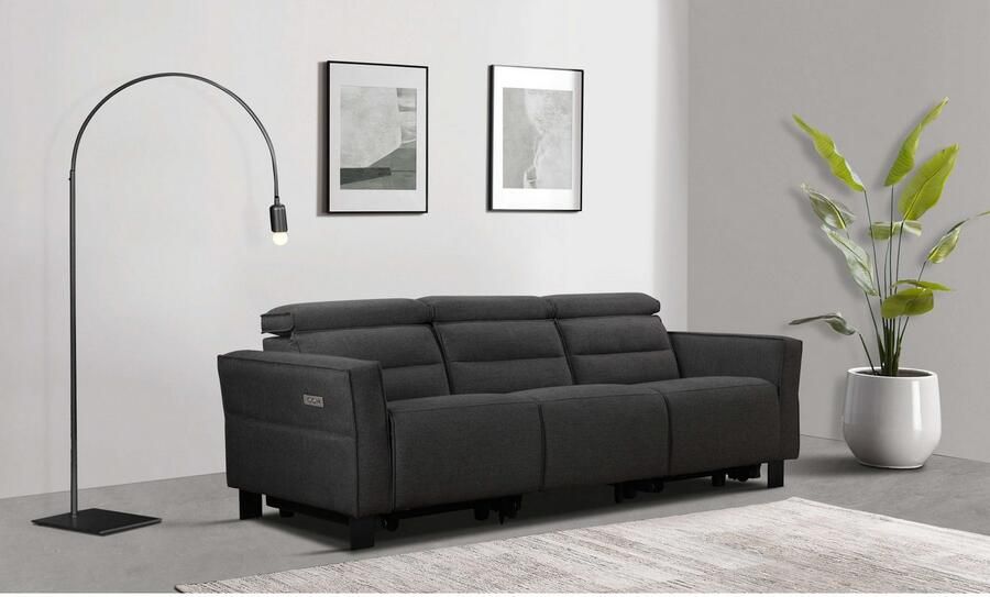 Places of Style 3-zitsbank Carpari 224 cm handmatige of elektrische relaxfunctie in 2 zitplaatsen - Foto 6