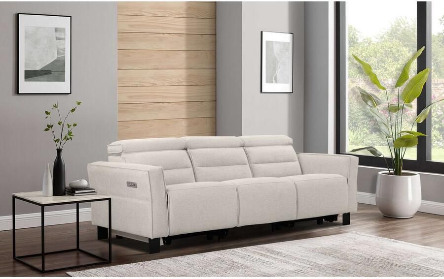 Places of Style 3-zitsbank Carpari 224 cm handmatige of elektrische relaxfunctie in 2 zitplaatsen - Foto 12