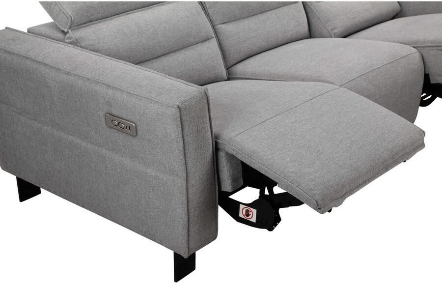 Places of Style 3-zitsbank Carpari 224 cm handmatige of elektrische relaxfunctie in 2 zitplaatsen - Foto 3