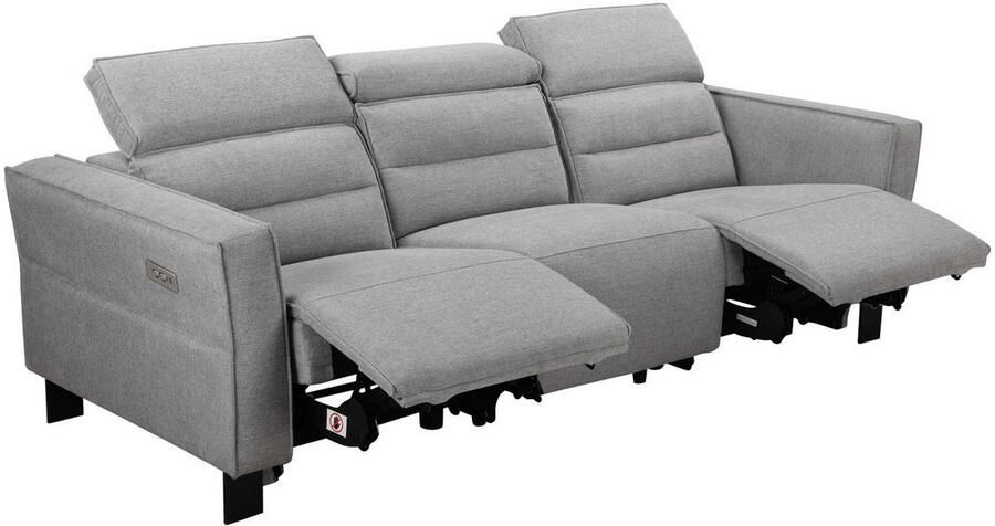 Places of Style 3-zitsbank Carpari 224 cm handmatige of elektrische relaxfunctie in 2 zitplaatsen - Foto 9