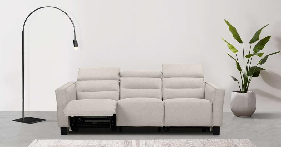 Places of Style 3-zitsbank Carpari 224 cm handmatige of elektrische relaxfunctie in 2 zitplaatsen - Foto 9