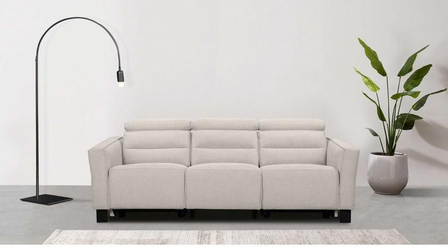 Places of Style 3-zitsbank Carpari 224 cm handmatige of elektrische relaxfunctie in 2 zitplaatsen - Foto 7