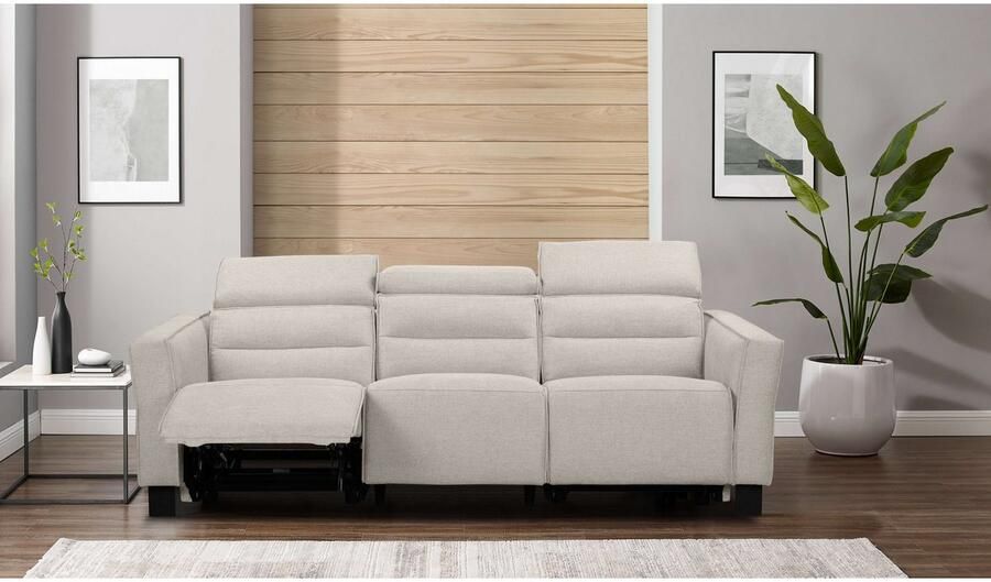 Places of Style 3-zitsbank Carpari 224 cm handmatige of elektrische relaxfunctie in 2 zitplaatsen - Foto 6