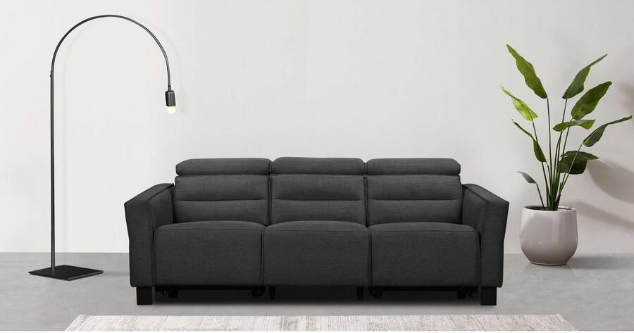 Places of Style 3-zitsbank Carpari 224 cm handmatige of elektrische relaxfunctie in 2 zitplaatsen - Foto 9