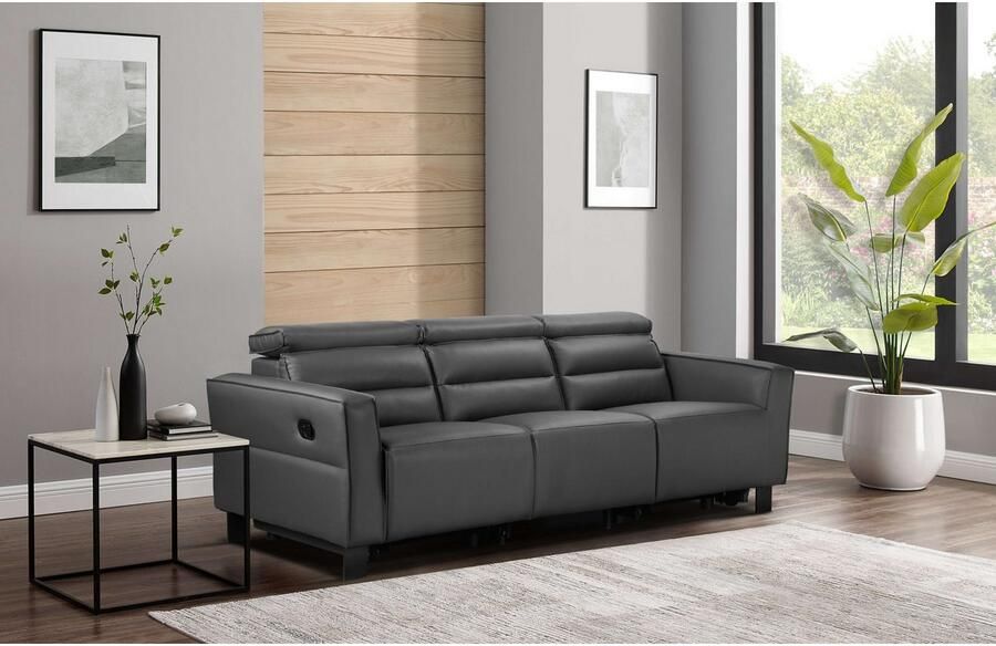 Places of Style 3-zitsbank Carpari 224 cm handmatige of elektrische relaxfunctie in 2 zitplaatsen - Foto 3