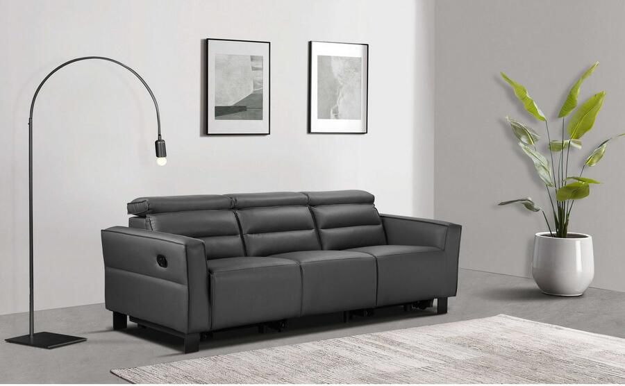 Places of Style 3-zitsbank Carpari 224 cm handmatige of elektrische relaxfunctie in 2 zitplaatsen - Foto 4