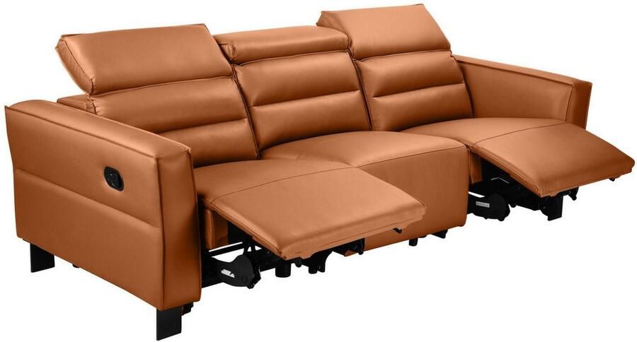 Places of Style 3-zitsbank Carpari 224 cm handmatige of elektrische relaxfunctie in 2 zitplaatsen - Foto 9