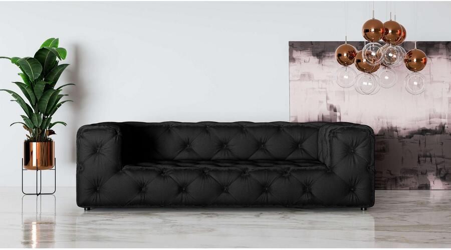 Places of Style 3-zitsbank FOLLINA 3-zits bank met klassieke chesterfield knoopverwerking - Foto 2