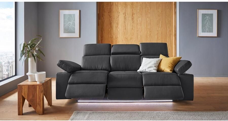 Places of Style 3-zitsbank Kilado met 2x relaxfunctie verstelbare armleuning verstelbare hoofdsteun - Foto 11