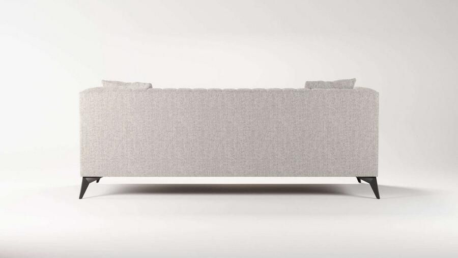 Places of Style 3-zitsbank MATTHEW elegant designsofa afmetingen B D H: 201 86 74 cm fijne stiksels in het ruggebied losse zitkussens inclusief sierkussens - Foto 3