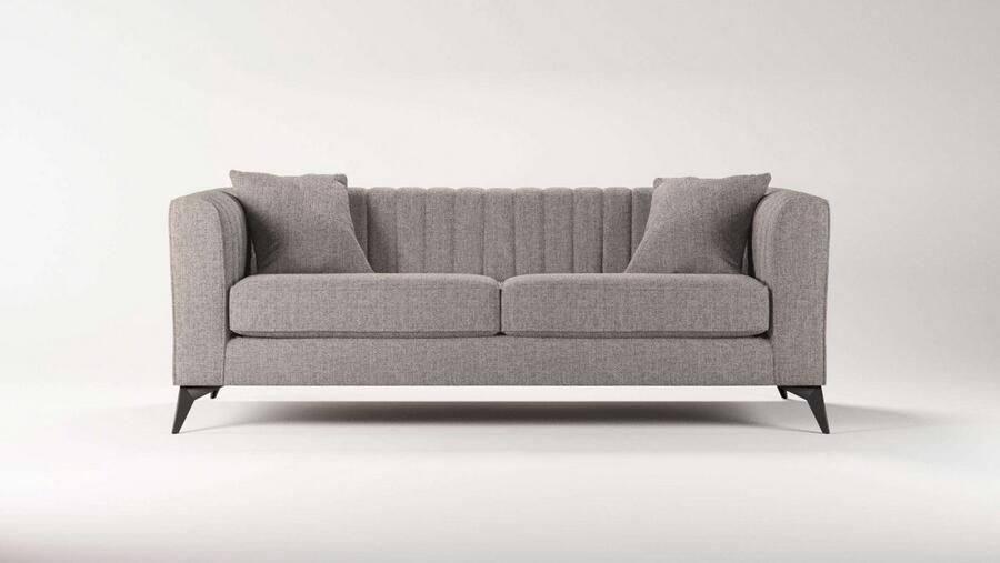 Places of Style 3-zitsbank MATTHEW elegant designsofa afmetingen B D H: 201 86 74 cm fijne stiksels in het ruggebied losse zitkussens inclusief sierkussens
