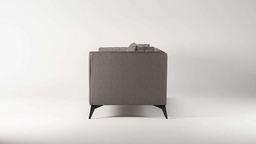 Places of Style 3-zitsbank MATTHEW elegant designsofa afmetingen B D H: 201 86 74 cm fijne stiksels in het ruggebied losse zitkussens inclusief sierkussens - Foto 2