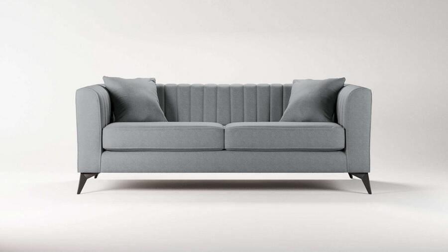 Places of Style 3-zitsbank MATTHEW elegant designsofa afmetingen B D H: 201 86 74 cm fijne stiksels in het ruggebied losse zitkussens inclusief sierkussens