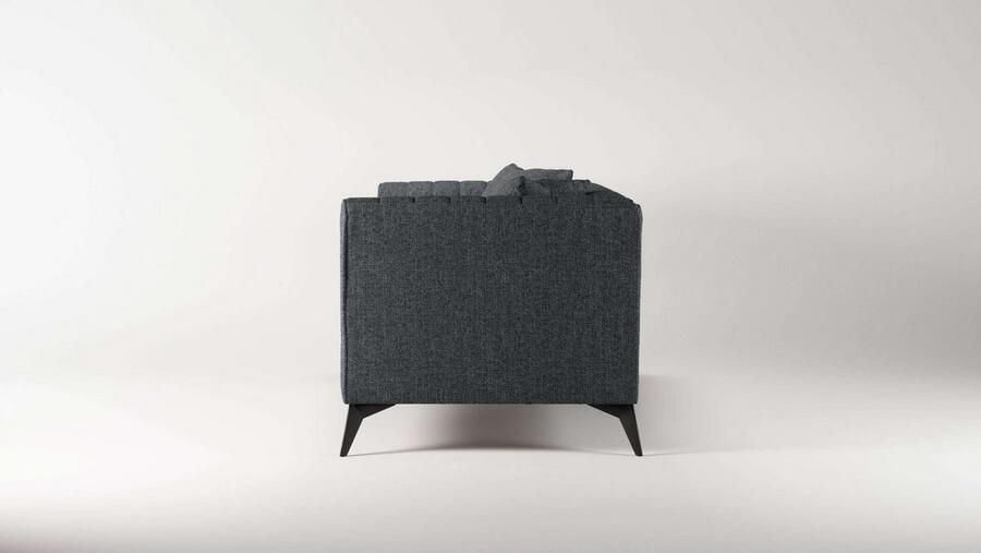 Places of Style 3-zitsbank MATTHEW elegant designsofa afmetingen B D H: 201 86 74 cm fijne stiksels in het ruggebied losse zitkussens inclusief sierkussens - Foto 3