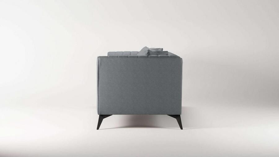 Places of Style 3-zitsbank MATTHEW elegant designsofa afmetingen B D H: 201 86 74 cm fijne stiksels in het ruggebied losse zitkussens inclusief sierkussens - Foto 2