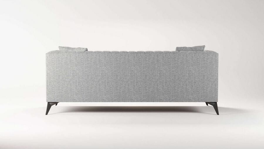 Places of Style 3-zitsbank MATTHEW elegant designsofa afmetingen B D H: 201 86 74 cm fijne stiksels in het ruggebied losse zitkussens inclusief sierkussens - Foto 2