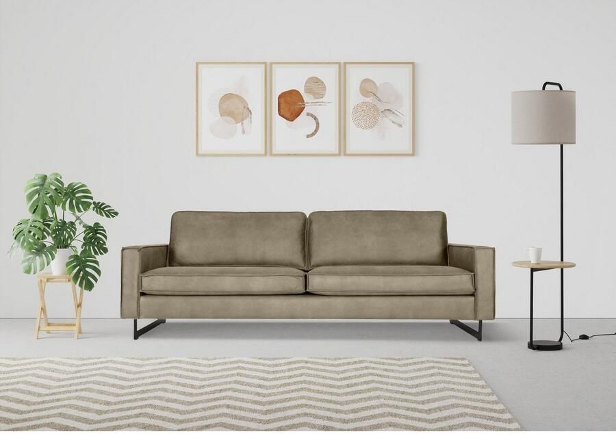 Places of Style 3-zitsbank Maxi-uitvoering Pinto 236 cm cord chenille leerlook