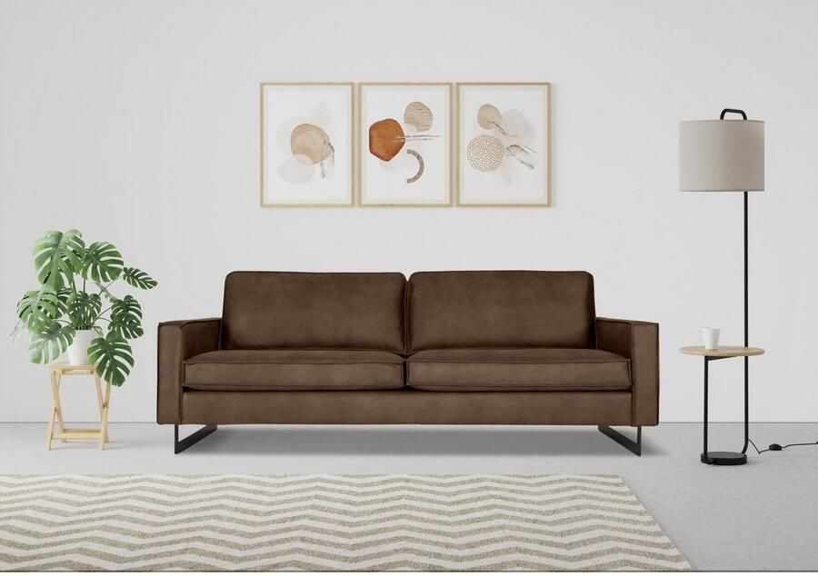 Places of Style 3-zitsbank Maxi-uitvoering Pinto 236 cm cord chenille leerlook