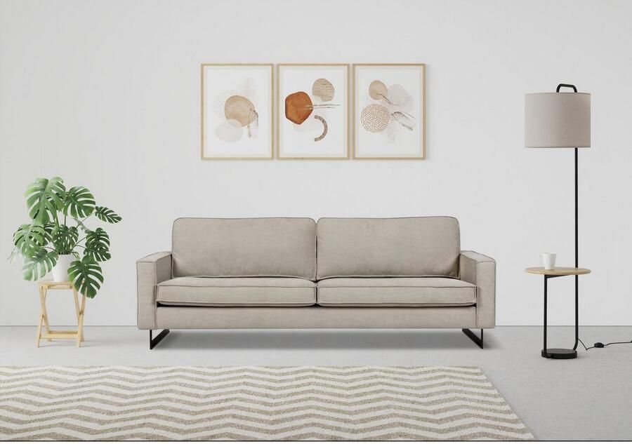 Places of Style 3-zitsbank Maxi-uitvoering Pinto 236 cm cord chenille leerlook - Foto 2
