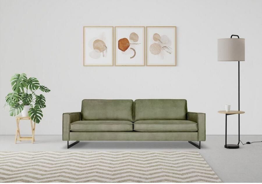 Places of Style 3-zitsbank Maxi-uitvoering Pinto 236 cm cord chenille leerlook