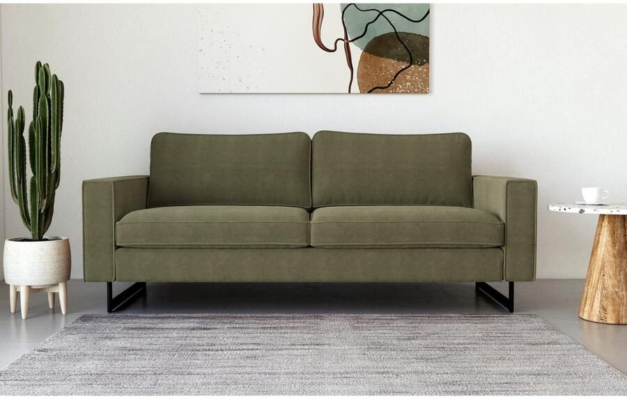 Places of Style 3-zitsbank Maxi-uitvoering Pinto 236 cm cord chenille leerlook - Foto 2