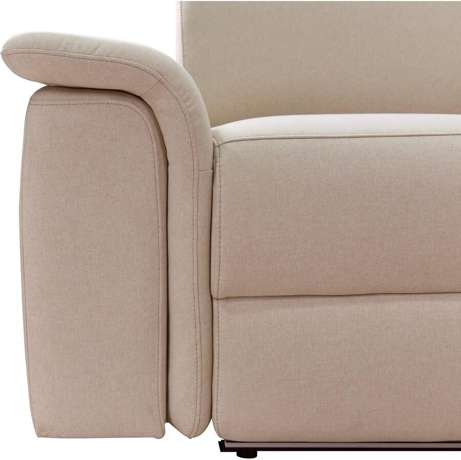 Home affaire 3-zitsbank Pareli 229 cm handmatige en elektrische relaxfunctie in 2 zits USB verstelbare hoofdsteun LED-verlichting in echt leer kunstleer geweven stof - Foto 2