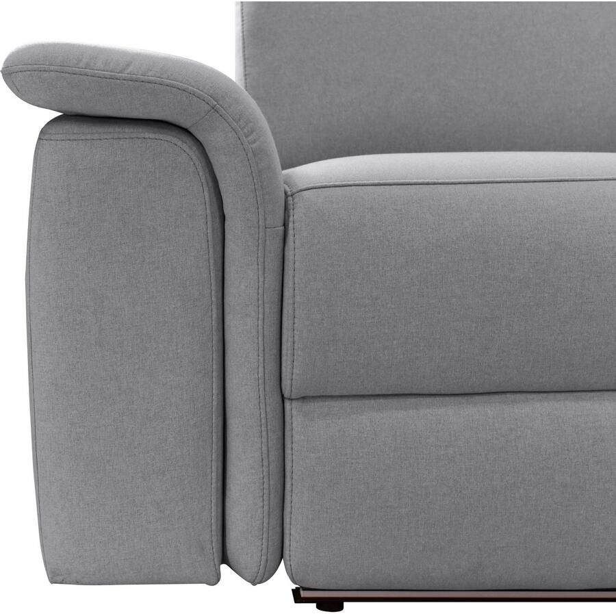 Home affaire 3-zitsbank Pareli 229 cm handmatige en elektrische relaxfunctie in 2 zits USB verstelbare hoofdsteun LED-verlichting in echt leer kunstleer geweven stof - Foto 2