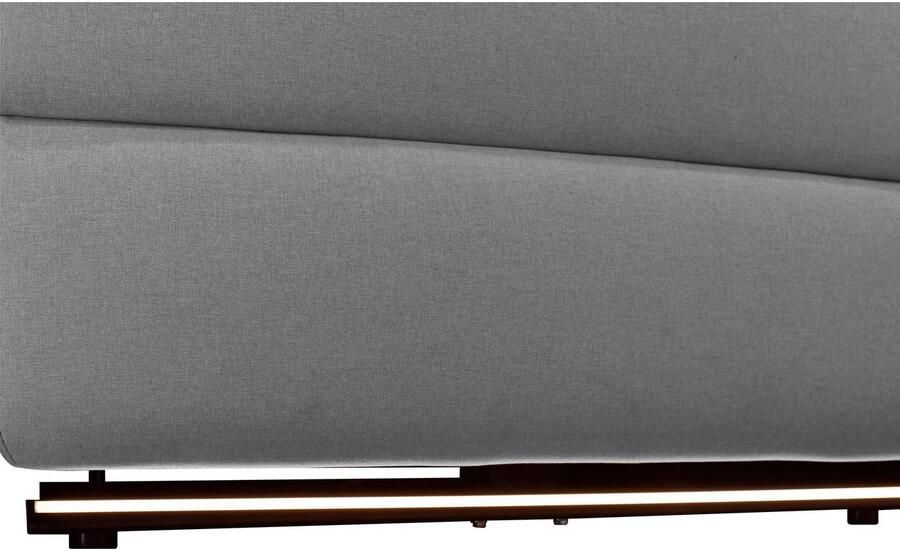 Home affaire 3-zitsbank Pareli 229 cm handmatige en elektrische relaxfunctie in 2 zits USB verstelbare hoofdsteun LED-verlichting in echt leer kunstleer geweven stof - Foto 5
