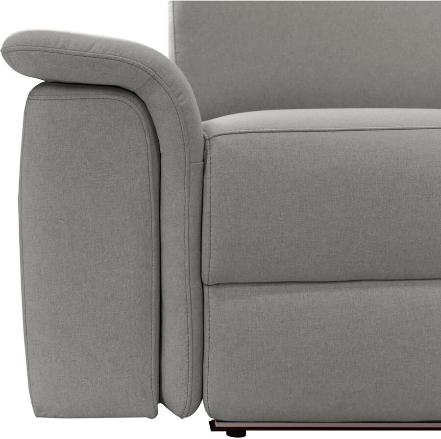 Home affaire 3-zitsbank Pareli 229 cm handmatige en elektrische relaxfunctie in 2 zits USB verstelbare hoofdsteun LED-verlichting in echt leer kunstleer geweven stof - Foto 2