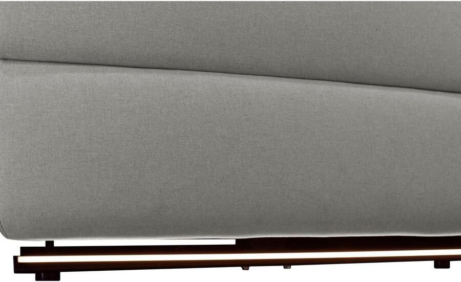 Home affaire 3-zitsbank Pareli 229 cm handmatige en elektrische relaxfunctie in 2 zits USB verstelbare hoofdsteun LED-verlichting in echt leer kunstleer geweven stof - Foto 4