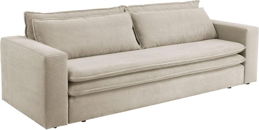 Home affaire 3-zitsbank PIAGGE Cord-bekleding met slaapfunctie en bedkist met praktische topmatras - Foto 11