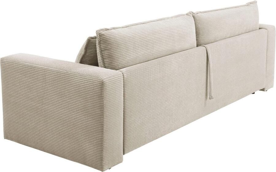 Home affaire 3-zitsbank PIAGGE Cord-bekleding met slaapfunctie en bedkist met praktische topmatras - Foto 8