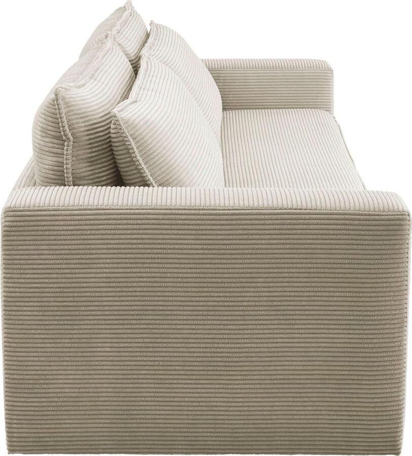 Home affaire 3-zitsbank PIAGGE Cord-bekleding met slaapfunctie en bedkist met praktische topmatras - Foto 2