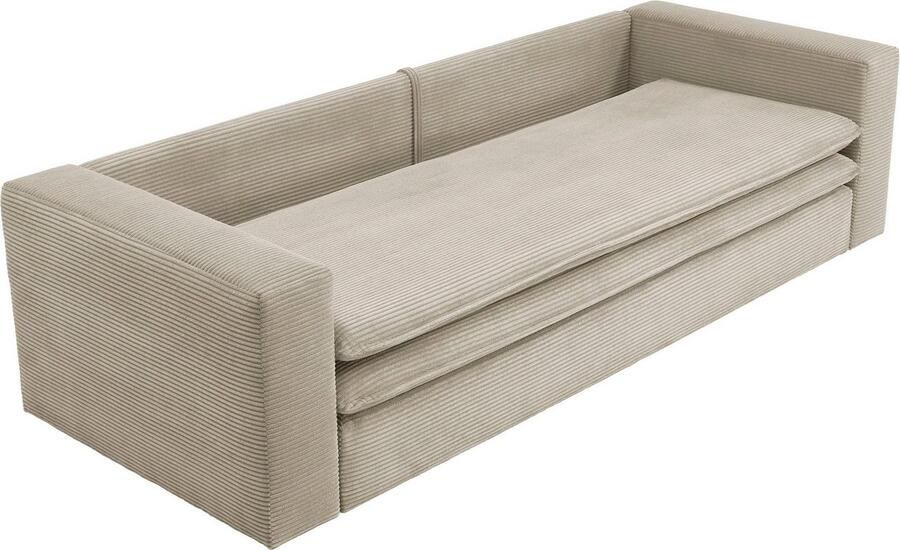 Home affaire 3-zitsbank PIAGGE Cord-bekleding met slaapfunctie en bedkist met praktische topmatras - Foto 9