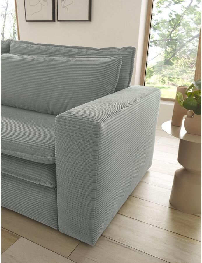 Places of Style 3-zitsbank PIAGGE Cord-bekleding met slaapfunctie en bedkist met praktische topmatras - Foto 3