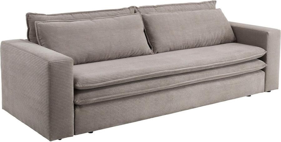 Home affaire 3-zitsbank PIAGGE Cord-bekleding met slaapfunctie en bedkist met praktische topmatras - Foto 11