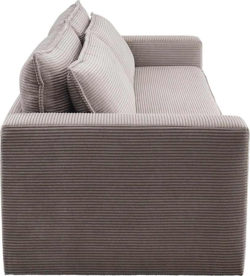 Home affaire 3-zitsbank PIAGGE Cord-bekleding met slaapfunctie en bedkist met praktische topmatras - Foto 2