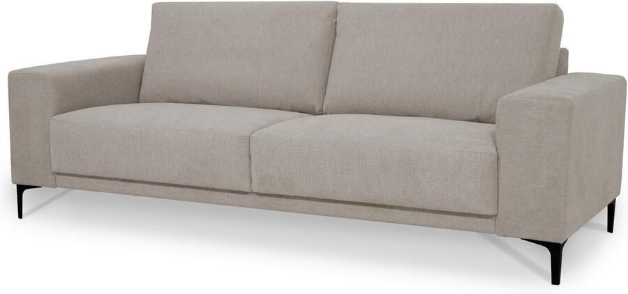 Places of Style 3-zitsbank Xander Breedte 224 cm soft-touch chenille zwarte metalen voeten - Foto 2