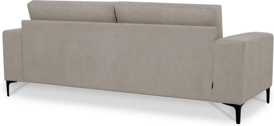 Places of Style 3-zitsbank Xander Breedte 224 cm soft-touch chenille zwarte metalen voeten - Foto 3