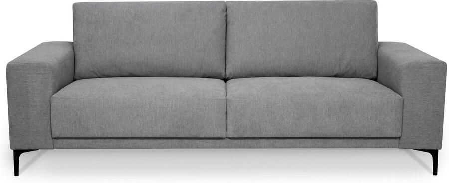 Places of Style 3-zitsbank Xander Breedte 224 cm soft-touch chenille zwarte metalen voeten - Foto 4