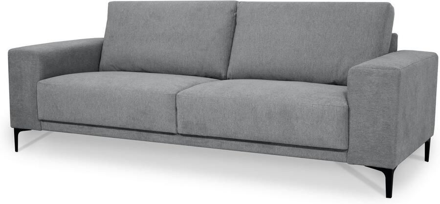 Places of Style 3-zitsbank Xander Breedte 224 cm soft-touch chenille zwarte metalen voeten - Foto 2