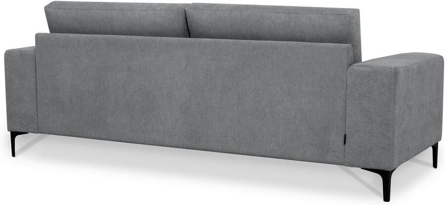 Places of Style 3-zitsbank Xander Breedte 224 cm soft-touch chenille zwarte metalen voeten - Foto 3