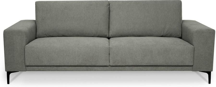 Places of Style 3-zitsbank Xander Breedte 224 cm soft-touch chenille zwarte metalen voeten - Foto 4